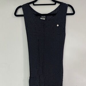 Black and White Polka Dot Sleeveless Dress